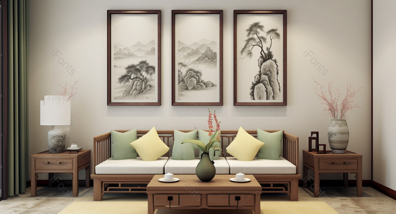 简约摆放着画的室内实拍摄影图,高清,摄影图,摄影图片,图片大全,摄影图免费下载